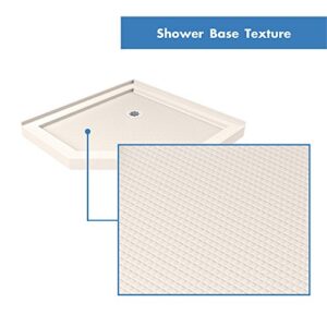 DreamLine SlimLine 42 in. D x 42 in. W x 2 3/4 in. H Corner Drain Neo-Angle Shower Base in Biscuit, DLT-2042420-22