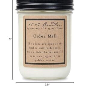 1803 Candles - 14 oz. Jar Soy Candles - (Cider Mill)