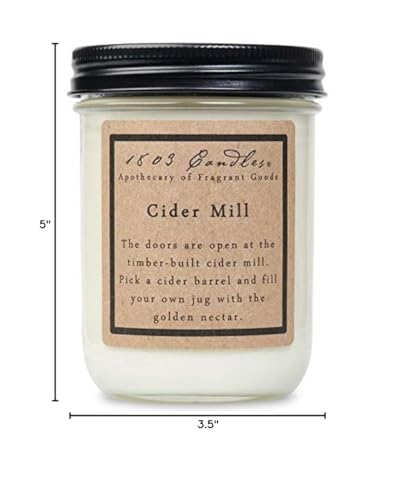 1803 Candles - 14 oz. Jar Soy Candles - (Cider Mill)