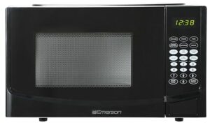 Emerson MW9255B Countertop Microwave Oven, 6 Pre-Programmed Settings, Removable Glass Turntable and Child Safety Lock, 0.9 Cu ft, 900W, Black