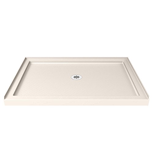 DreamLine SlimLine Single Threshold Shower Base in Biscuit | DLT-1136480-22