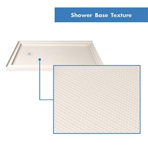 DreamLine SlimLine 36 in. D x 60 in. W x 2 3/4 in. H Left Drain Double Threshold Shower Base in Biscuit, DLT-1036601-22