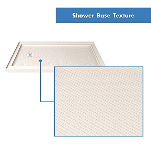 DreamLine SlimLine 36 in. D x 60 in. W x 2 3/4 in. H Left Drain Double Threshold Shower Base in Biscuit, DLT-1036601-22