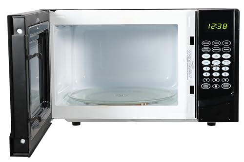 Emerson MW9255B Countertop Microwave Oven, 6 Pre-Programmed Settings, Removable Glass Turntable and Child Safety Lock, 0.9 Cu ft, 900W, Black