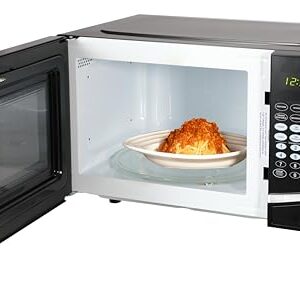 Emerson MW9255B Countertop Microwave Oven, 6 Pre-Programmed Settings, Removable Glass Turntable and Child Safety Lock, 0.9 Cu ft, 900W, Black