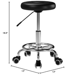 Performance Tool W85027 Adjustable (19 - 24 Inch) Pneumatic Rolling Bar Stool, 250 Lbs Capacity