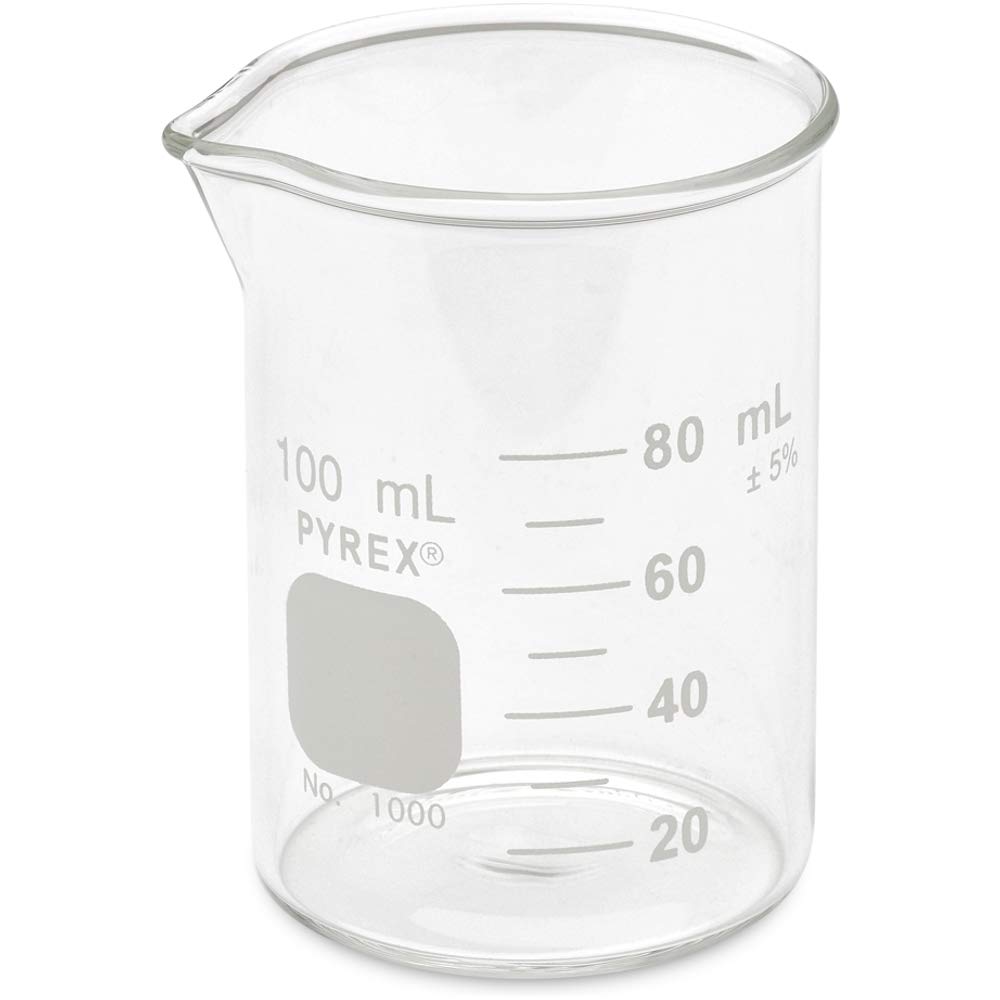 Corning Beaker, Pyrex, Griffin, Low-Form, Graduated, 100ml (Shelf Pack of 3)