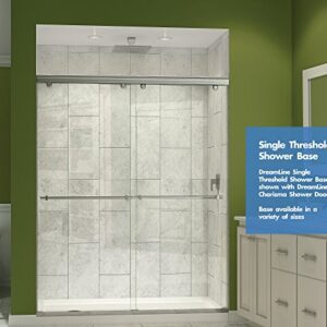 DreamLine SlimLine 32 in. D x 60 in. W x 2 3/4 in. H Left Drain Single Threshold Shower Base in Biscuit, DLT-1132601-22