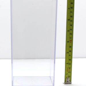 Clear Rigid Plastic Case (4"L X 4"W X 8"H) - 4 Cases Per Pack