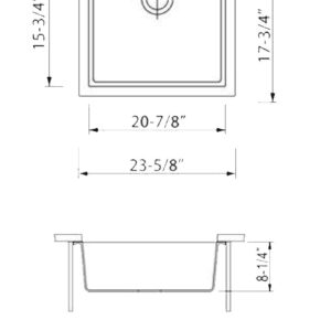 Plymouth 23.63" x 17.75" Kitchen Sink