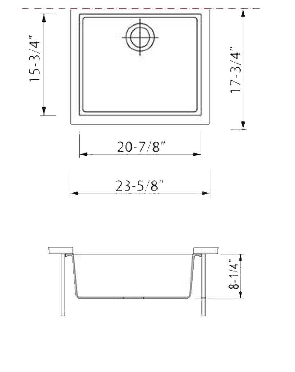 Plymouth 23.63" x 17.75" Kitchen Sink