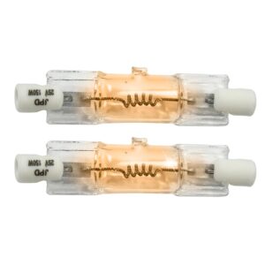 hqrp 2-pack r7s base light bulb 150w 25v dental halogen lamp compatible with pelton & crane lf+ lf-3 lf-2 lf1 lf 2470 light fantastic 1 i 2 ii 3 iii 6520000000158