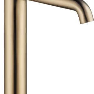 Delta Faucet Trinsic Vessel Sink Faucet, Single Hole Bathroom Faucet, Single Handle Bathroom Sink Faucet Gold, Waterfall Faucet, Diamond Seal Technology, Champagne Bronze 759-CZ-DST