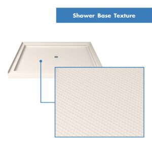 DreamLine SlimLine 32 in. D x 32 in. W x 2 3/4 in. H Center Drain Single Threshold Shower Base in Biscuit, DLT-1132320-22