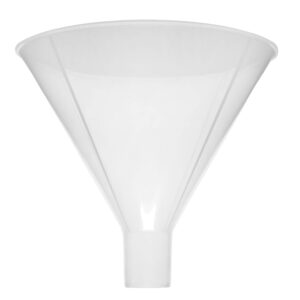 EISCO Powder Funnel, 4" - Polypropylene Plastic - Parallel Stem - Resistant to Acids & Alkalis - Great for Laboratory, Classroom or Home Use