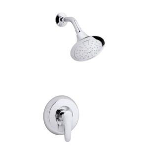 Kohler TS98008-4-CP Rite-Temp Bath and Shower Valve Trim With Lever Handle, Npt Spout and 2.0 GPM Showerhead