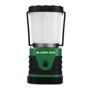 blazin ultra bright camping lantern - waterproof, portable & lightweight, 500 lumens battery operated camping light - ideal for camping, hurricane, power outages & emergencies