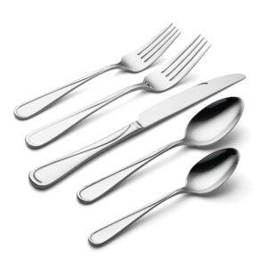 Oneida Soar 65Pc Flatware Set, 65 Count, Metallic