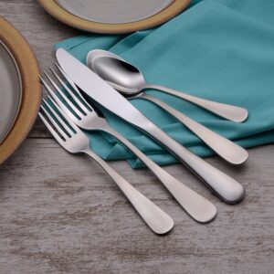 liberty tabletop satin annapolis 20 piece flatware set service for 4 stainless steel 18/10 made in usa