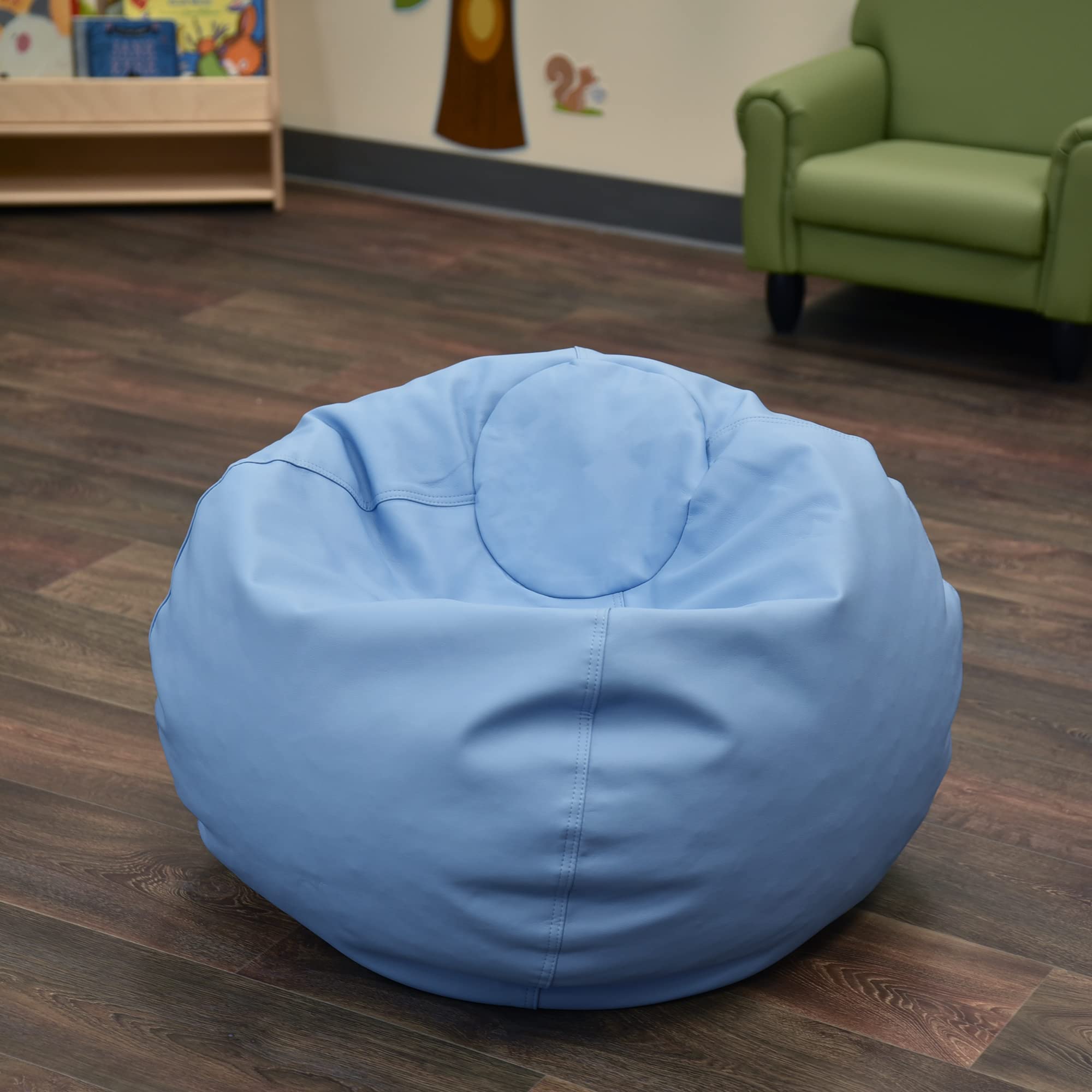 Children's Factory 35" Kids Bean Bag Chairs, Flexible Seating Classroom Furniture, Beanbag Ideal for Boy/Girl Toddler Daycare or Playroom, Sky Blue