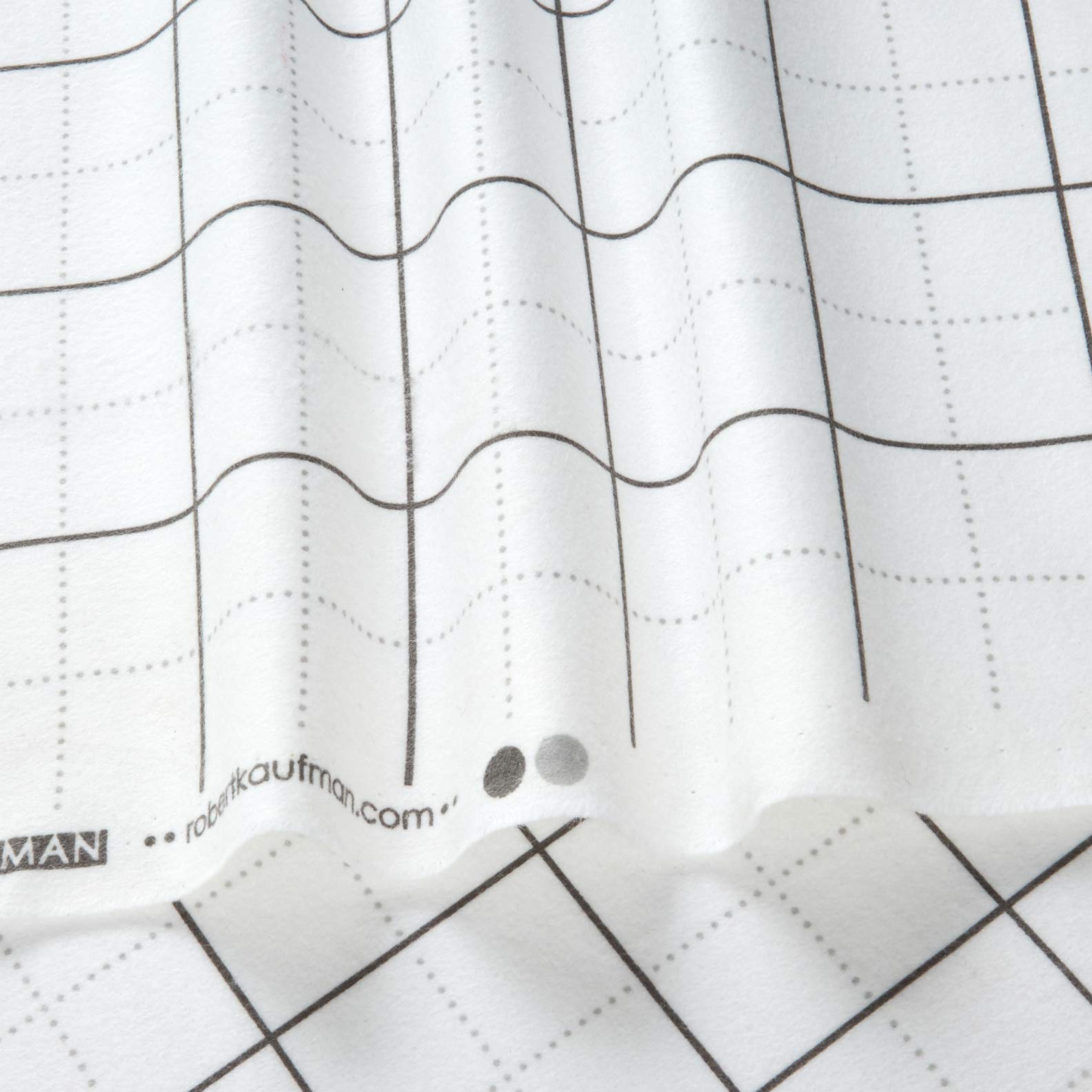 Kaufman Framework Flannel Gridwork White, Fabric by the Yard