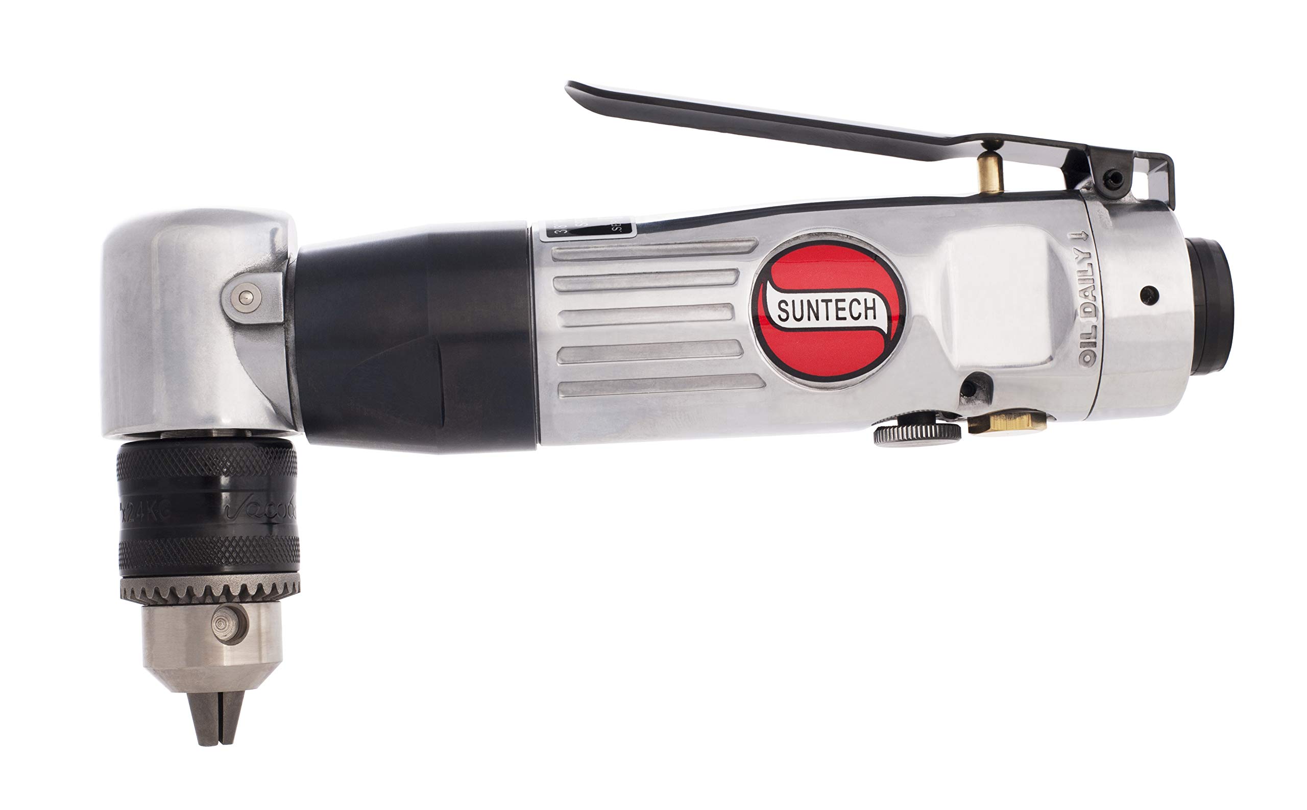 SUNTECH SM-709R Sunmatch 3/8" Reversible Pneumatic Angle Drill, Silver