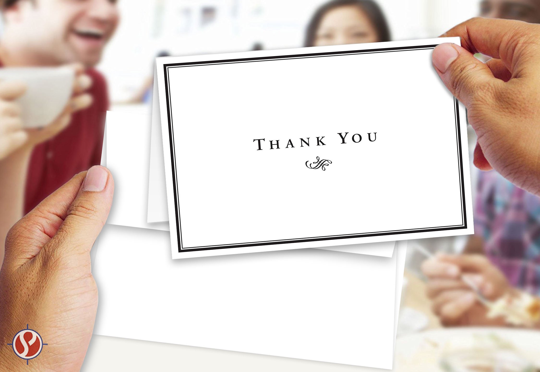 Thank You Greeting Cards and Envelopes – Thank You Notes for Small Business, Weddings, Christmas, Holidays, Birthdays, Baby Bridal Showers, Graduation, All Occasion – 4.25" x 5.5" – 25 per Pack