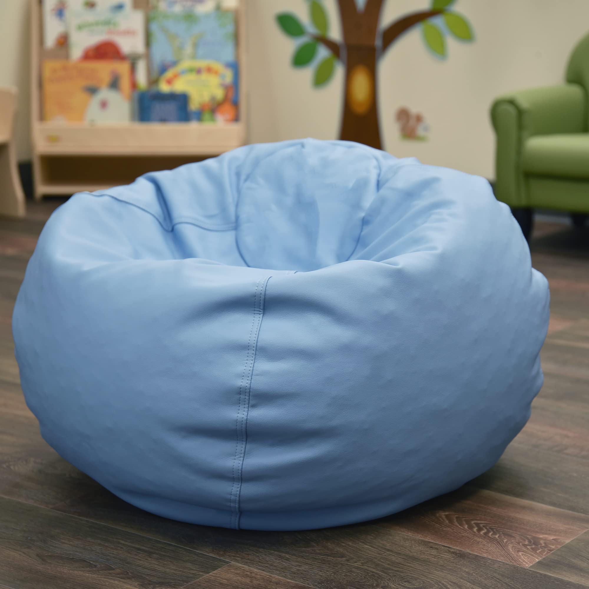 Children's Factory 35" Kids Bean Bag Chairs, Flexible Seating Classroom Furniture, Beanbag Ideal for Boy/Girl Toddler Daycare or Playroom, Sky Blue