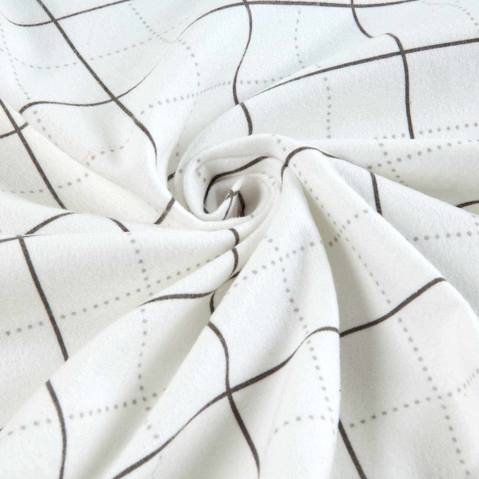 Kaufman Framework Flannel Gridwork White, Fabric by the Yard