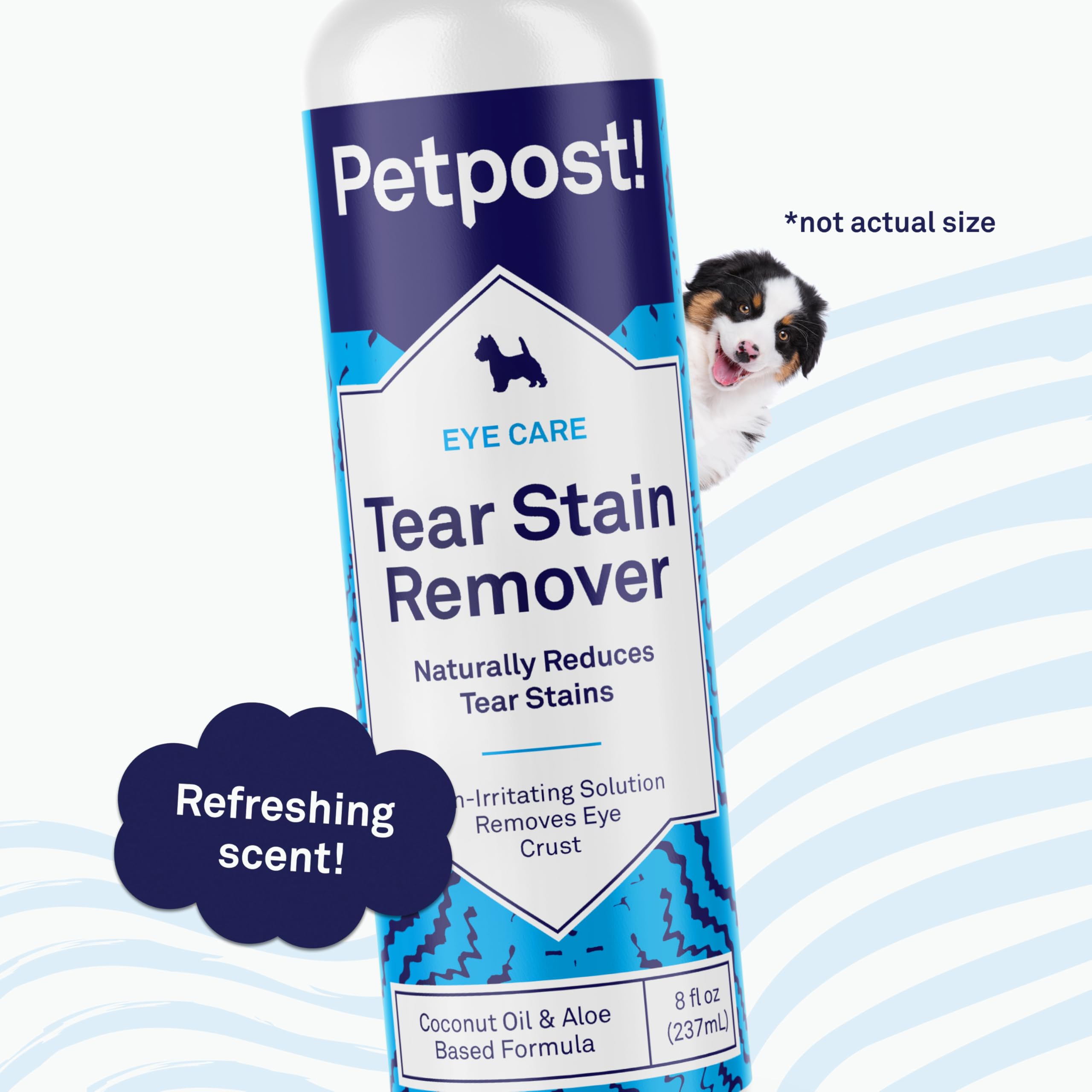 Petpost | Tear Stain Remover for Dogs - Best Natural Eye Treatment for White Fur - Soothing Coconut Oil - Maltese, Shih Tzu, Chihuahua Angels Approved - Chemical and Bleach Free - 8 oz.