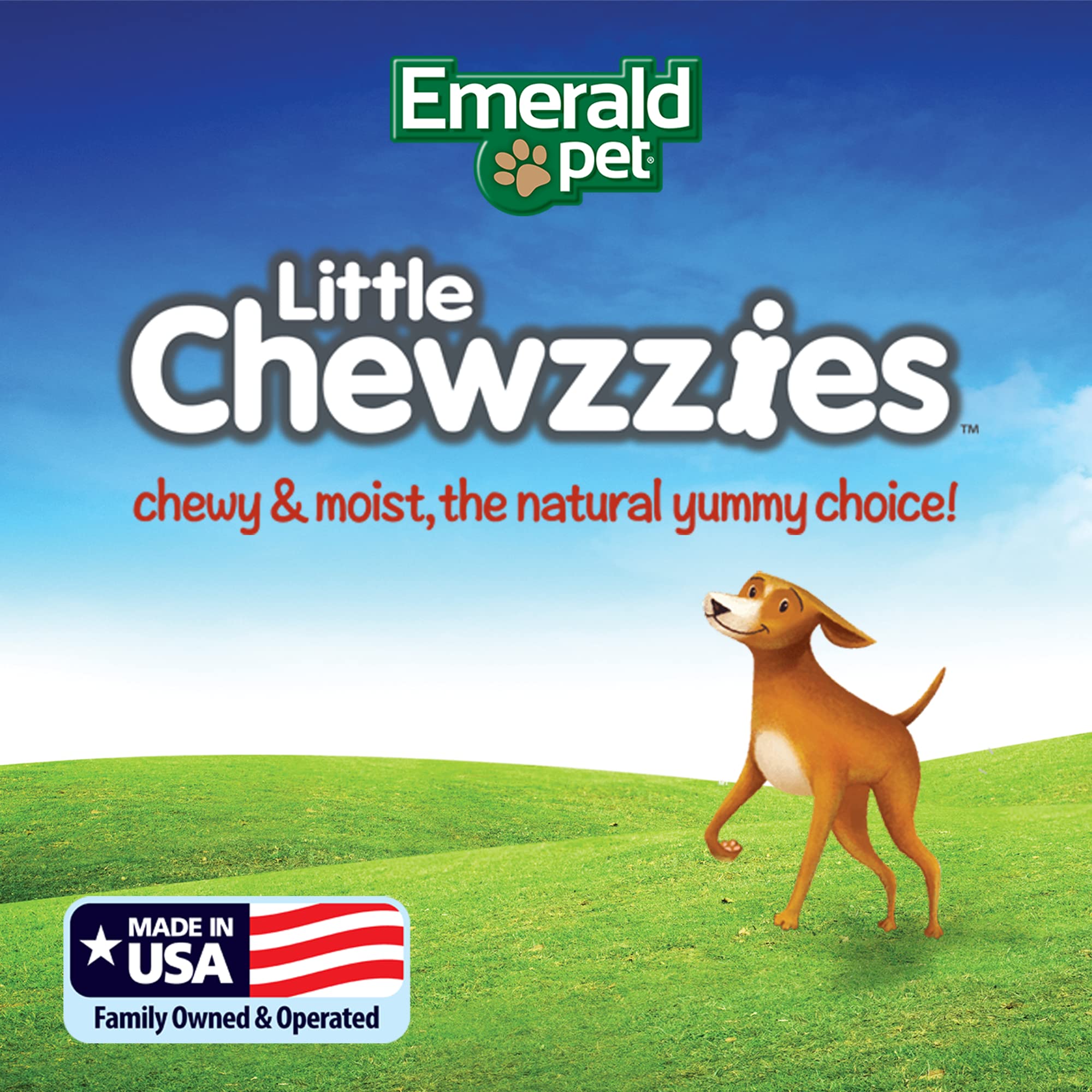 Emerald Pet Little Chewzzies Wheat Free Training Dog Treats — Healthy and Tasty Natural Dog Chews with Real Meat or Peanut Butter — Limited Ingredient Dog Treats Made in The USA — Peanut Butter, 5 oz