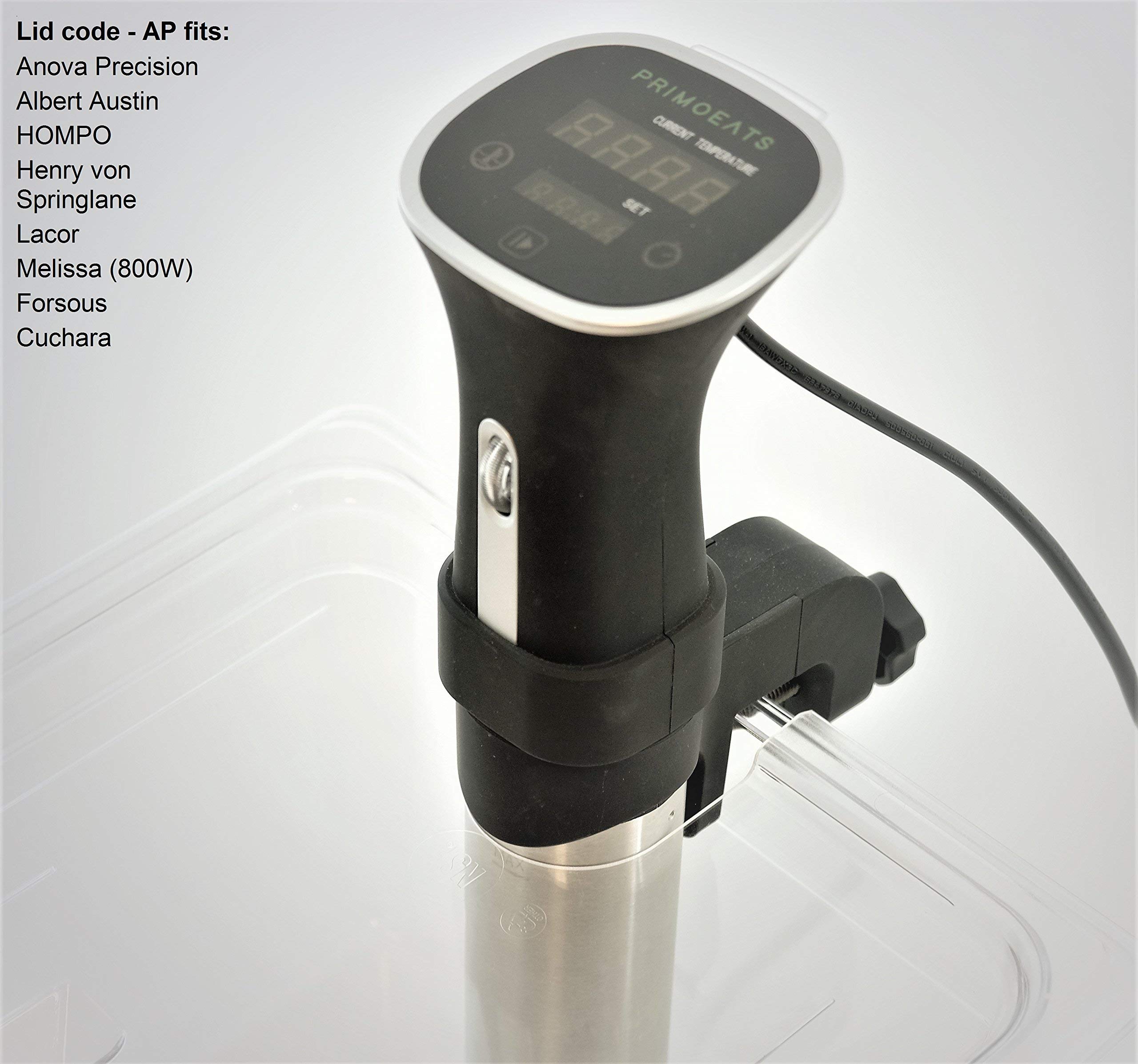 LIPAVI C20L-AP Lid for LIPAVI C20 Sous Vide Container, tailored for the Anova Precision immersion circulator