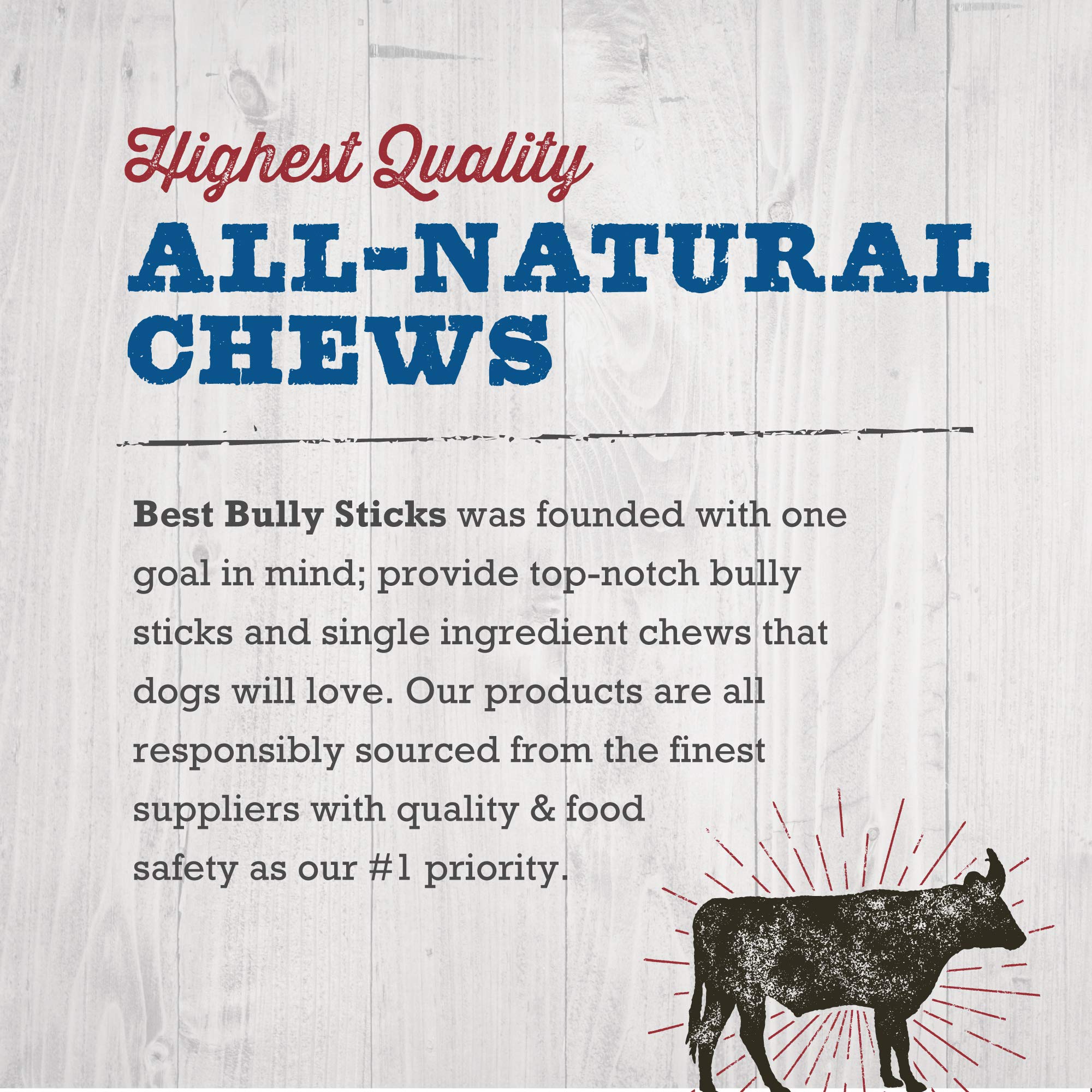 Best Bully Sticks Jumbo Smoked Beef Shin Bones (3 Pack) - Free-Range, All-Natural, & Grass-Fed Beef Dog Chews