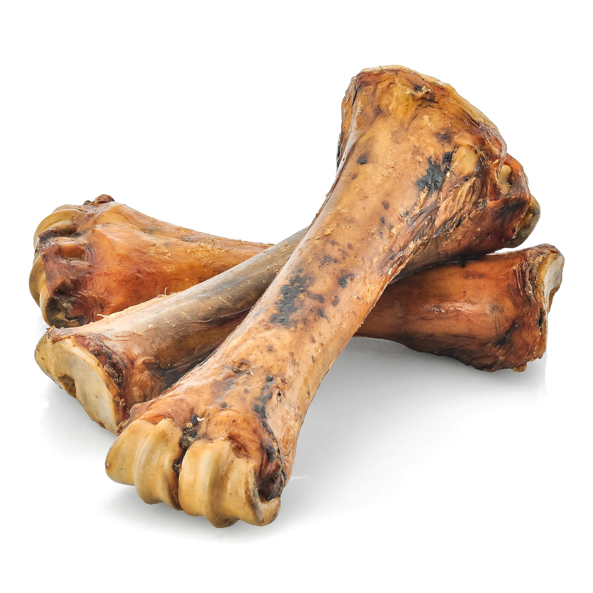 Best Bully Sticks Jumbo Smoked Beef Shin Bones (3 Pack) - Free-Range, All-Natural, & Grass-Fed Beef Dog Chews