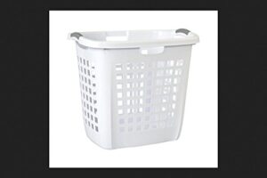 sterilite white plastic laundry basket