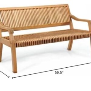 WholesaleTeakFurniture New Grade A Teak Wood Luxurious Outdoor Garden 5 Feet Bench - -Giva Collection #WFBHGV5