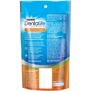 Purina DentaLife Made in USA Facilities Cat Dental Treats, Tasty Chicken Flavor - (Pack of 10) 1.8 oz. Pouches