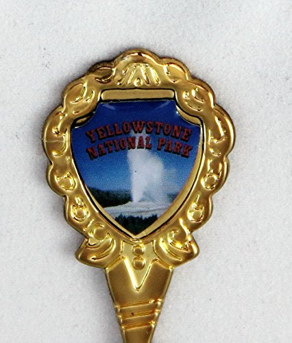 Yellowstone Wyoming Souvenir Gold Plated Collectible Twist Spoon 5" lpco