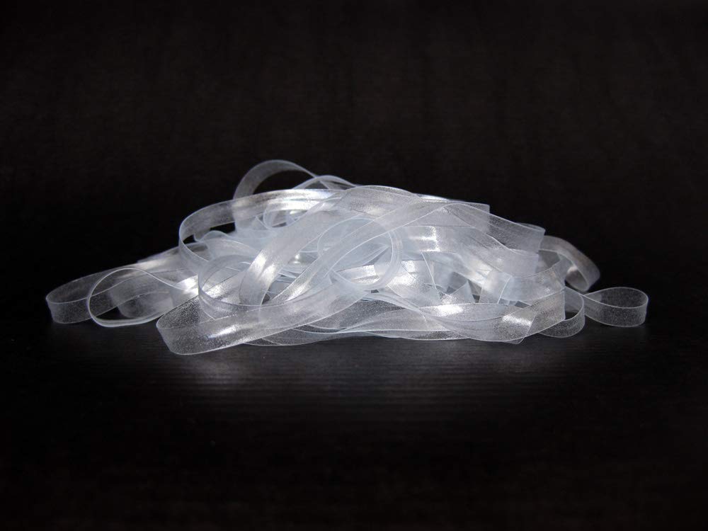 D.I.Y 1/4" Clear Elastic, 100% Thermoplastic Polyurethane, Small Packaging by Anytape Korea, 10 Yard, 30 Yard, and 500 Yard Packaging Available (1/4" Clear 500 Yard)