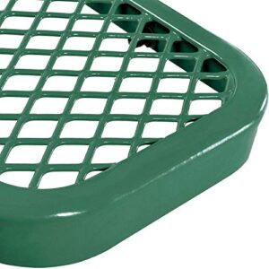 Global Industrial 72" L Expanded Metal Mesh Bench w/Back Rest, Green