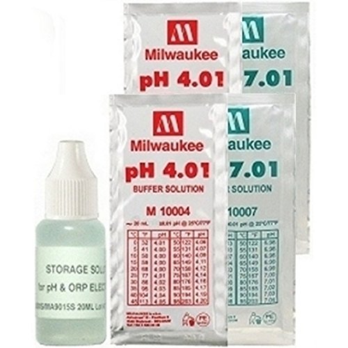 5x20ml, Storage + pH 4 + 4 + 7 + 7 Buffer Solution for pH Meter Calibration