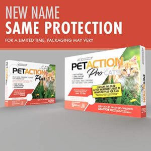 PetAction Plus Flea & Tick Treatment for Cats Over 1.5 lbs, 3 Month Supply