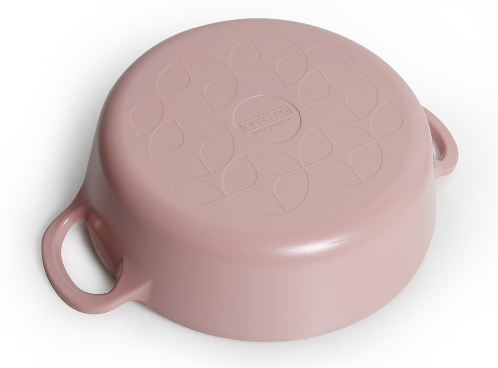 Neoflam Retro 2qt Non-Stick Ceramic Coated Stockpot with Integrated Steam Vent, Silicone Hot Handle Holder Included, Saute Pot, Casserole, Dutch Oven, 2-QT Low w/Glass Lid, Pink