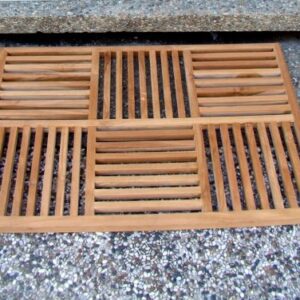 New Grade A Teak Wood 36"x24.5" Basket Weave Door/Shower/Spa/Bath Floor Mat #WFAXBWFM