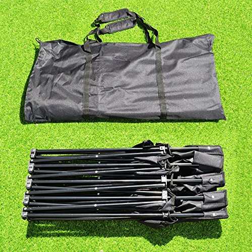 BenefitUSA 4 Seater Sideline Bench Portable Folding Team Sports Bench Sits Outdoor Waterproof- Black