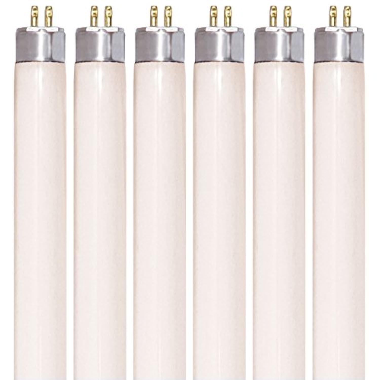 KOR (Pack of 6) F6T5 - T5 Fluorescent - 6 Watt - 9" Super Long Life Light Bulbs (Daylight (6500K))