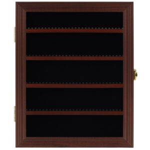 DisplayGifts Minifigures Dimensions Display Case Thimble Wall Mount Cabinet Door Lockable LG-CN30 Mahogany