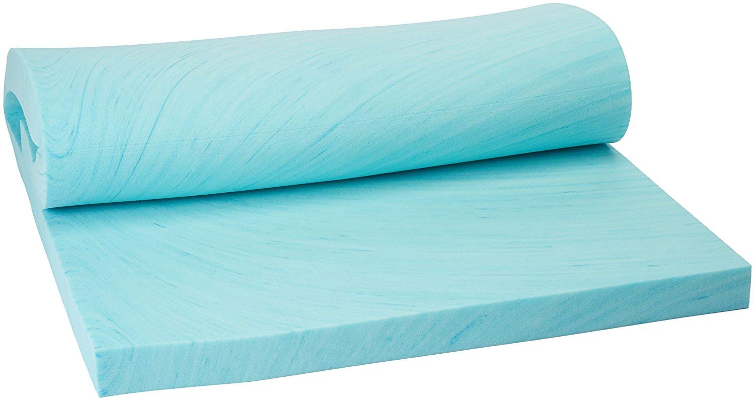 Memory Foam Solutions Queen Size 4 inch Thick, Gel Swirl Visco Elastic Memory Foam MattressPad, Bed Topper Made in the USA