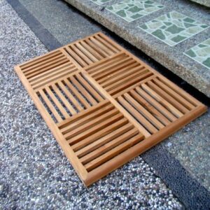 New Grade A Teak Wood 36"x24.5" Basket Weave Door/Shower/Spa/Bath Floor Mat #WFAXBWFM