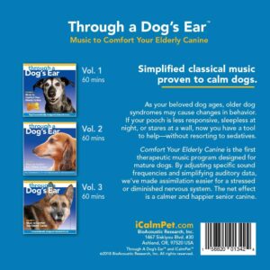 iCalmPet | Through a Dog's Ear: Elderly Canine | 3-CD Box Set | 3-hrs | Specially-arranged classical piano includes frequency modulation for older ears